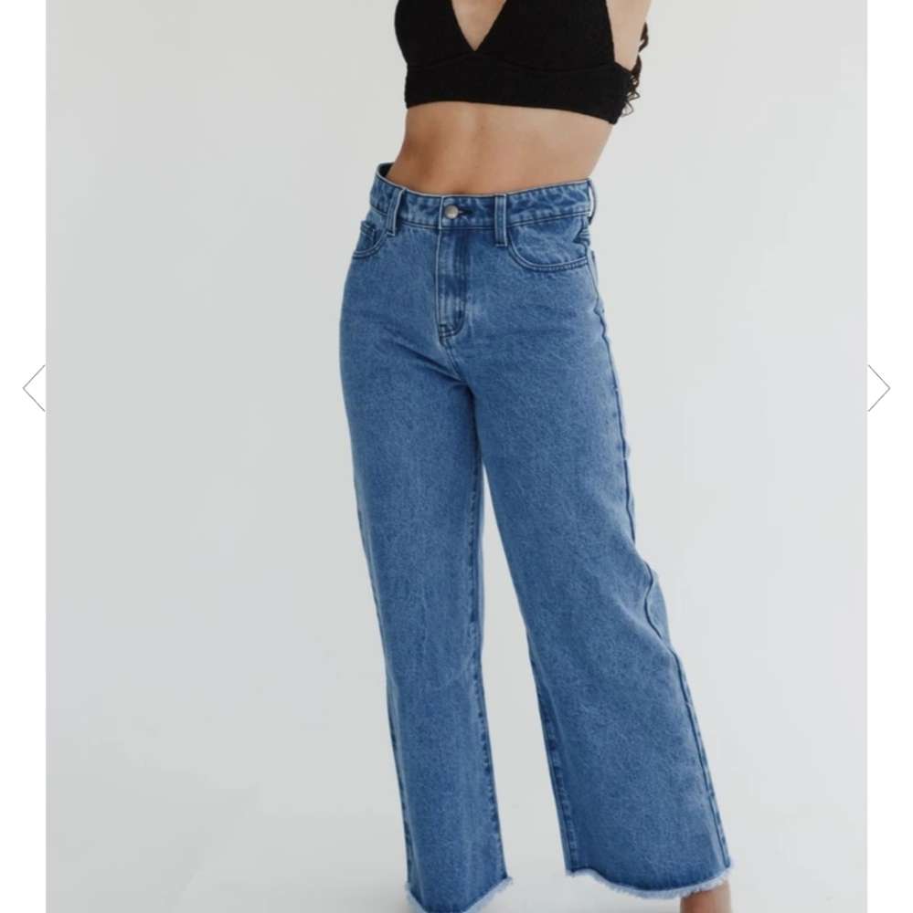 Three birds nest wide leg jeans